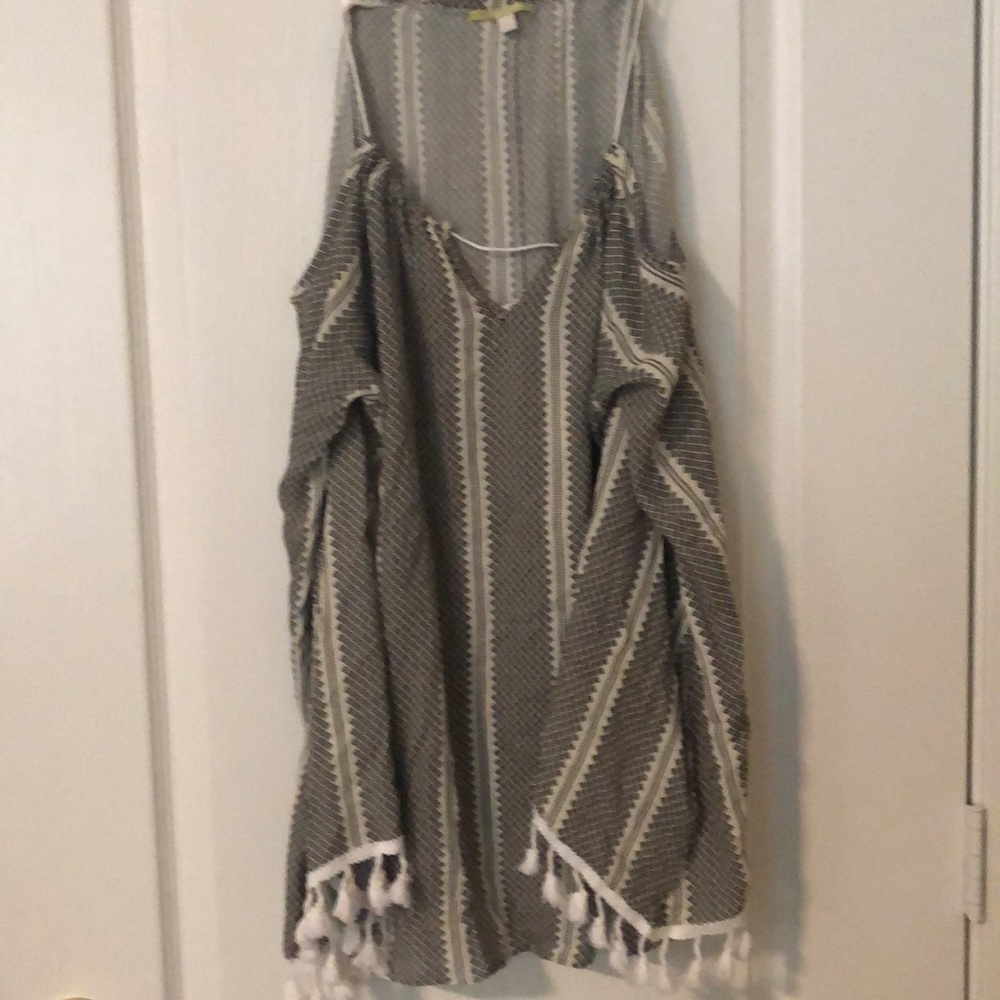 Beautiful cold shoulder boho blouse.